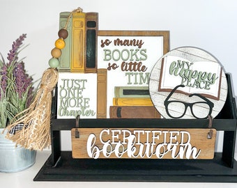 Interchangeable Shelf Sitter - Bookworm