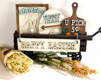 Interchangeable Wagon/ Crate Shelf Sitter - Easter