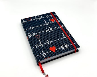 Handmade Heartbeat Notebook - Journal - Sketchbook - Travel Journal