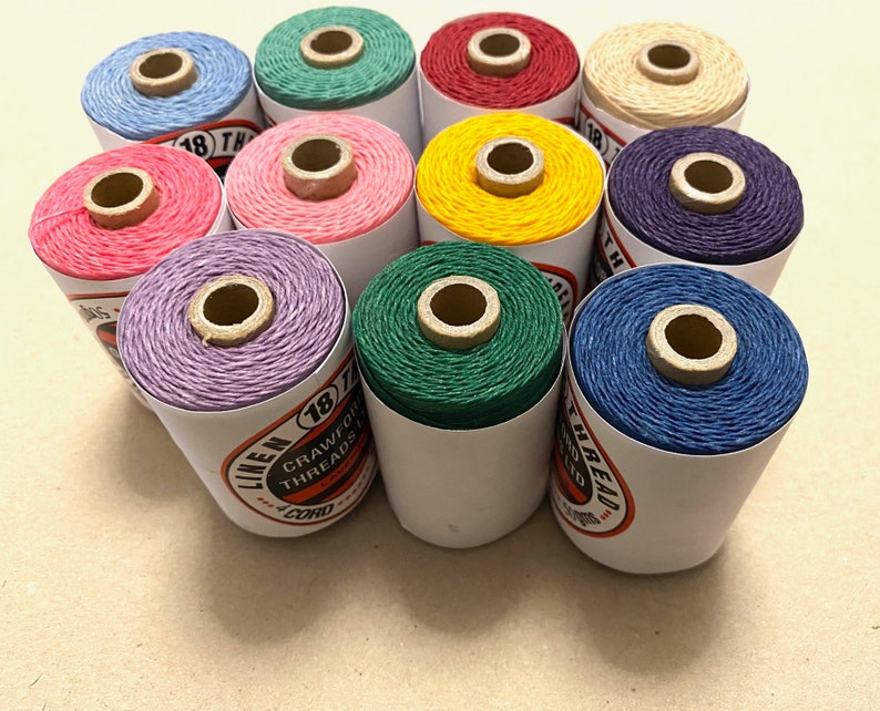 Crawfords 4 ply Waxed Linen Thread 10m 10.5 yd Bookbinding | Etsy