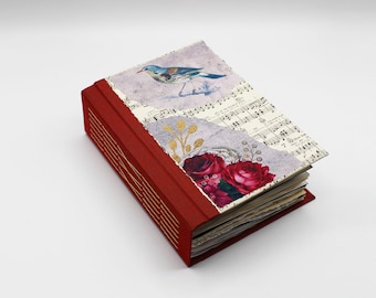 Music Themed Junk Journal - Thick Handmade Hardcover Journal