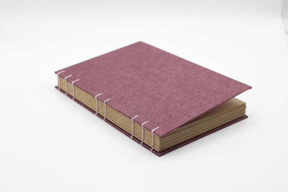 Thick, Open Spine Handmade Kraft Notebook Journal Sketchbook Travel Journal  Lay Flat 