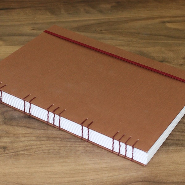 Handmade Large A3 Sketch Book - Mixed Media - Hand Bound Stitched Lay Flat Artists Book