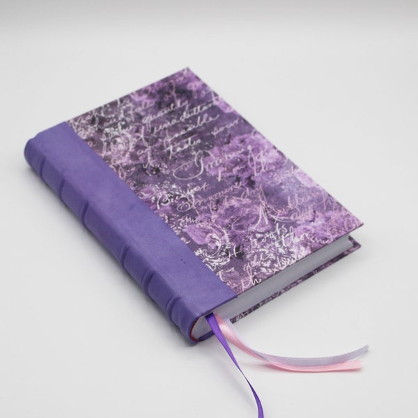 Leather Lavender Journal - Quarter Bound - Purple - Lilac