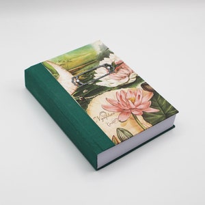 Thick Handmade Water Lilly Notebook - 400 pages - Journal - Sketchbook - Travel Journal