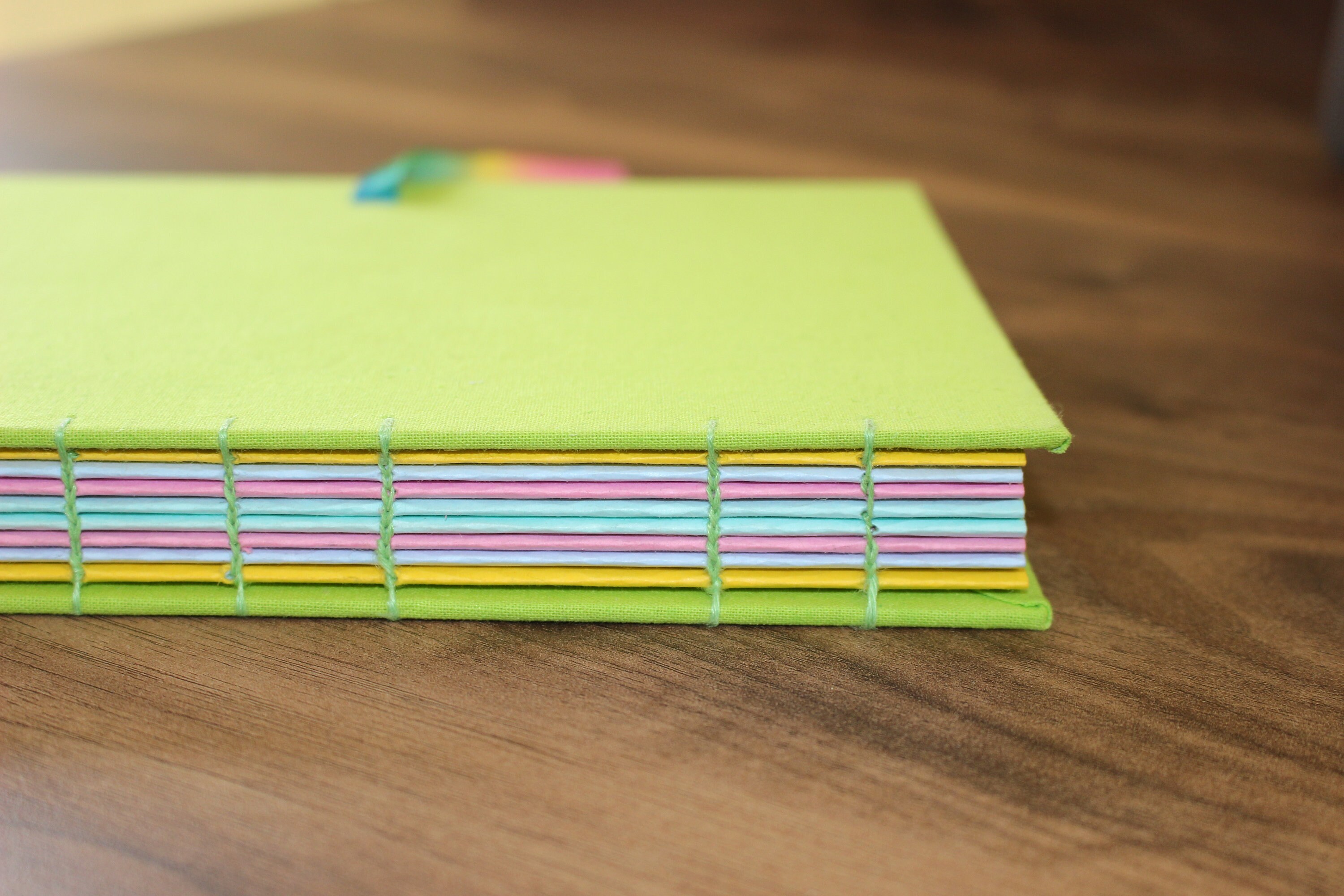 A5 Bullet Journal Multicoloured Ribbon Coptic Stitch Sketch Etsy