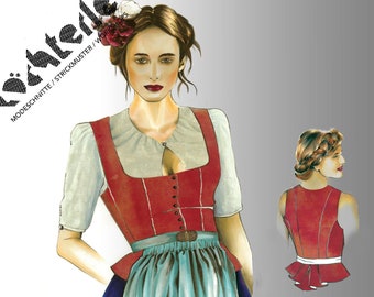 Dirndl top-132 size 36 Download pattern, German and English