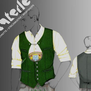 Men's vest-135 - Gr. 50 patterns - A4 pages as PDF to print out yourself