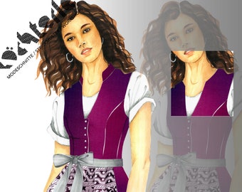 Dirndl top-140 Gr. 48 download patterns, German and English