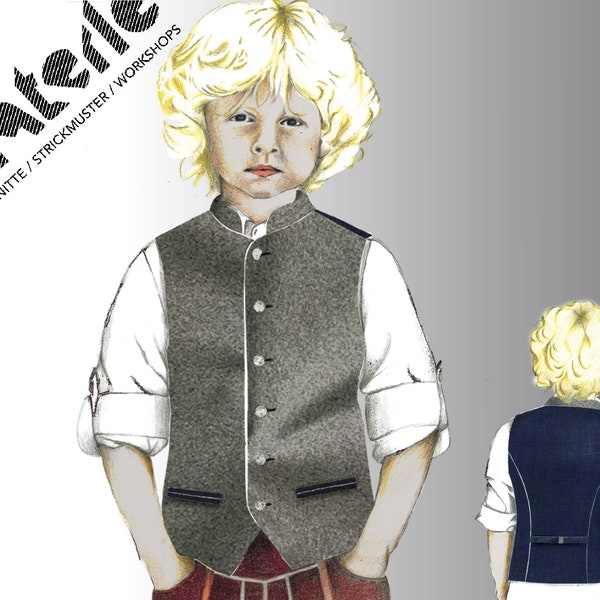 Children's vest-139 - size 98-128 pattern - A4 pages as PDF to print yourself