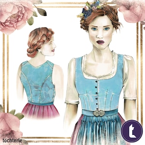 Size 36 - Dirndl Top-110 - Download pattern - German and English