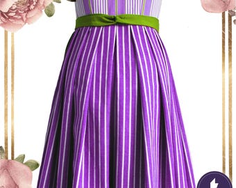 Todas las tallas - Falda plisada Dirndl talla 121 con bolsillo lateral - Instrucciones de costura en PDF - Alemán e inglés