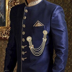 Brooch for mens jodhpuri suit sales