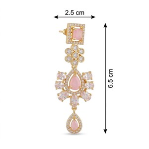 Fine Quality American Diamond With Indian Zircon Full Jewellery Set For Women Girls bild 2