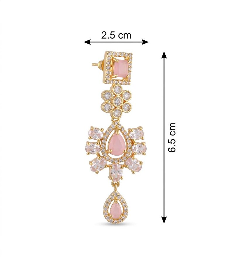 Fine Quality American Diamond With Indian Zircon Full Jewellery Set For Women Girls bild 2