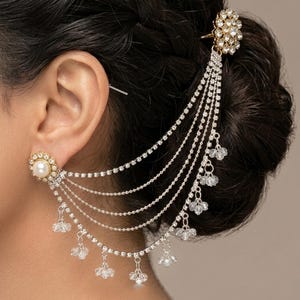 Earring Accessories Sahare String with Small Pearls Partywear Jewellery UK STOCK