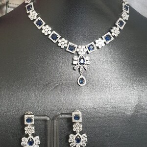 Fine Quality American Diamond With Indian Zircon Full Jewellery Set For Women Girls bild 6