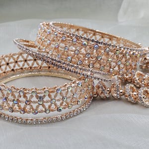 Indian Gold Plated Bangles: Austrian Stone Wedding Jewelry