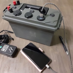 Remote Power Box Battery Case kayaking, HAM Radio, Fishing, Camping, Backup  Power, Battery Charger, Emergency Power, Powerbox 