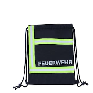 Fire brigade children's bag children's daycare bag boys kindergarten gym bag bag 31 x 23 dark blue cotton Ringelsuse fireman