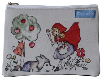 Little Red Riding Hood original cosmetic bag make-up bag make-up bag cosmetic bag for girls women 20 x 15 cm print colorful