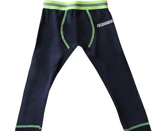 Bomberos Long Johns Niños Niños Long Johns John Azul Azul Oscuro Algodón Ropa Interior Térmica Pantalones Inferior 80-122 Bombero