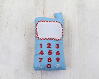 Baby rattle Baby rattle Mobile phone Mobile phone rattle Baby phone Smartphone phone Baby phone grasping toy Red White Blue 10 x 15 cm Outer material Cotton