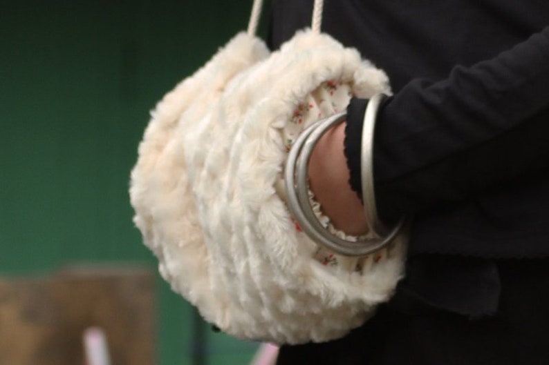 Hand Muff, Handmuff, Faux Fur Hand Muff, Fur Muff, Fur Hand Muff, Muff, Hand Muffs, Cotton Muff, Cotton Muffs, Winter Muff, Faux Fur Muff image 1