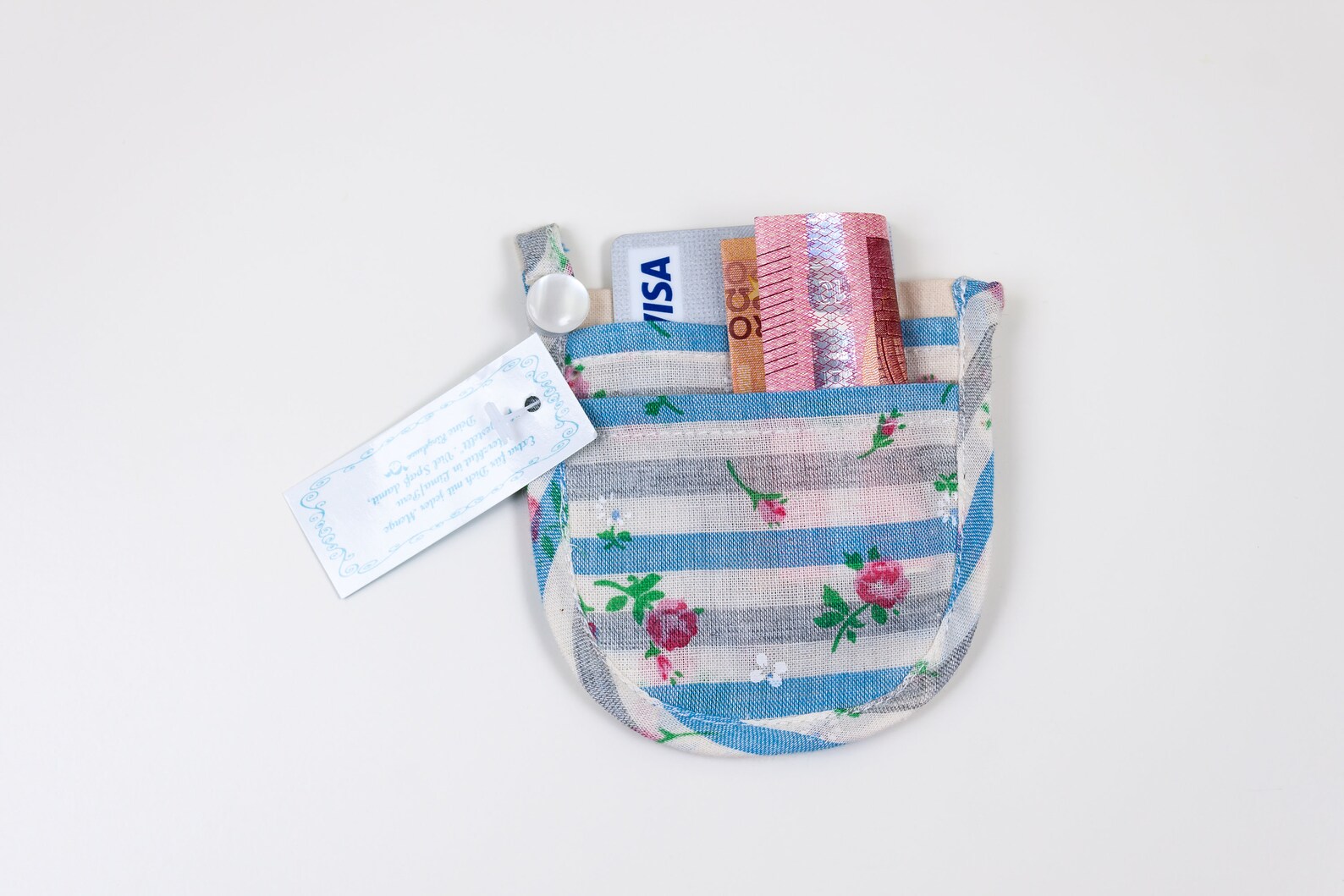 Mini Purse for Bras Underwear Wallet Cotton Flowers Striped 9 Etsy