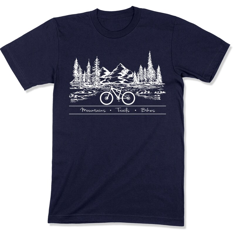 Mountain Bike MTB TShirt Mountains Trails Bikes Etsy