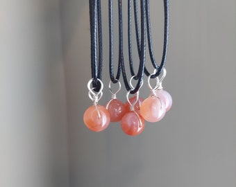 handmade wire wrap sphere necklace-yanyuan agate sphere necklace- cute sphere crystal jewelry-one of a kind- gift unique color pink stone