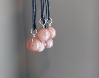 handmade wire wrap sphere necklace-sunstone sphere  necklace-wire wrap cute sphere crystal jewelry-one of a kind- gift unique pattern stone