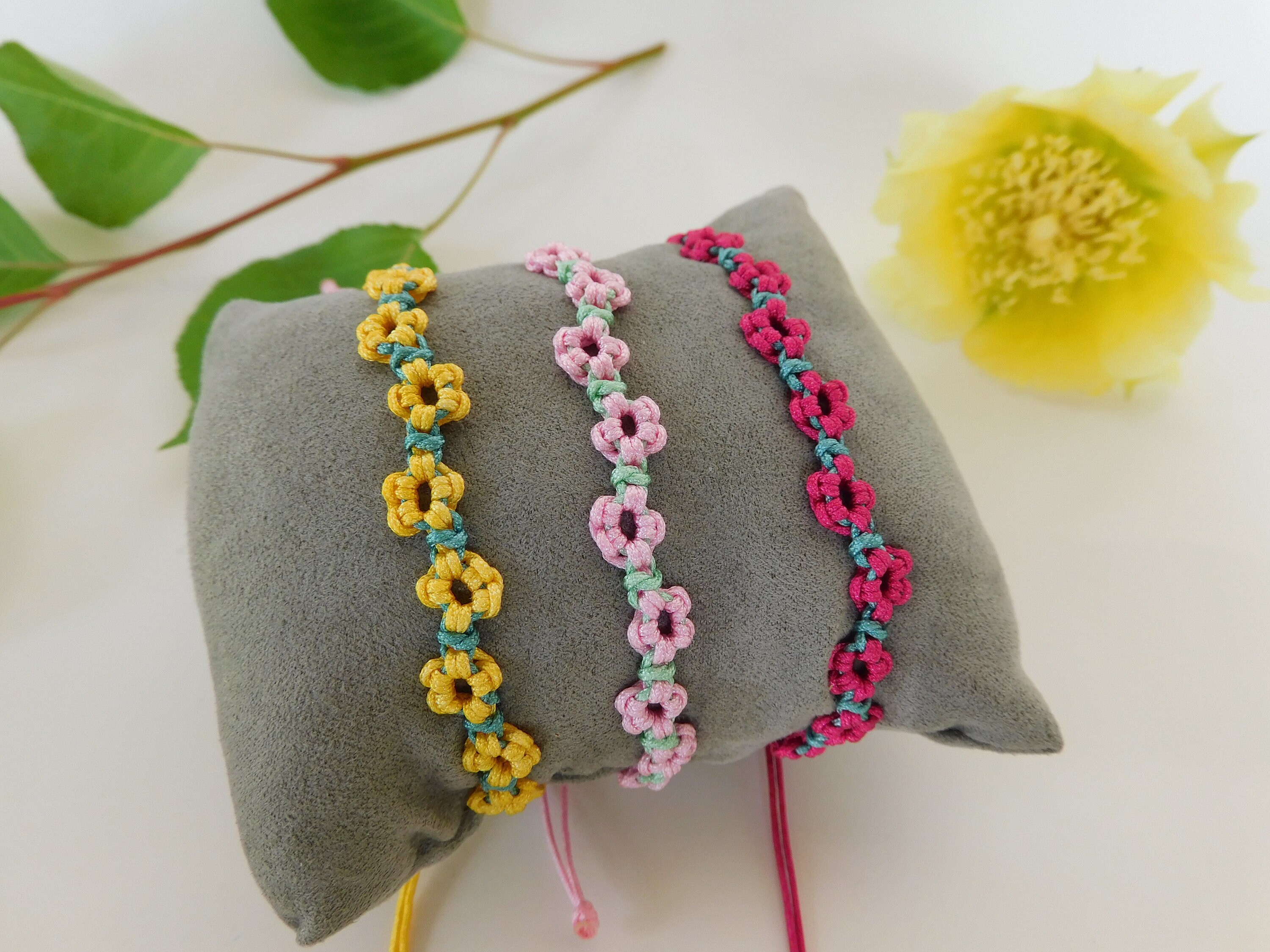 Handmade Macrame Flower Braceletchinese Knot Flower Etsy Norway