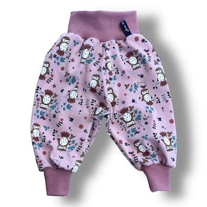 Bloomers &quot;Owls&quot; Baby Pants Flowers Floral Rose Old Pink Ivy 62 68 74 80 86 92 98 104 110 116 122 128 Juna Children&#39;s Fashion Baby Pants Forest Animals 50