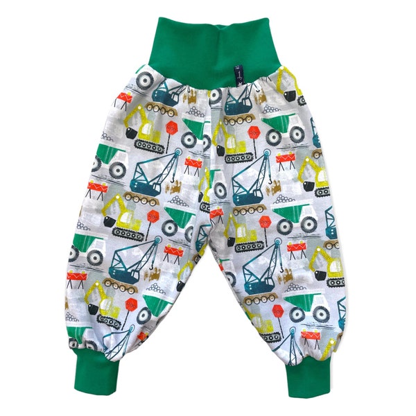 Pumphose HeavyLoader construction site construction vehicles excavator crane 62 68 74 80 86 92 98 104 110 116 122 128 Juna children's fashion baby pants