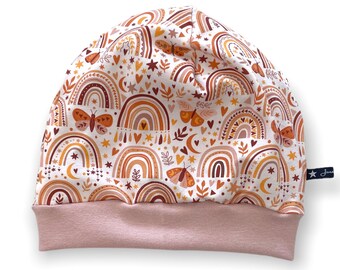 Bündchenmütze &quot;BewichtedFall&quot; | Wendebeanie Beanie Mütze Frühling Schmetterling  Loops im Shop Juna Kindermode 35 37 39 41 43 45 47 49 51 53