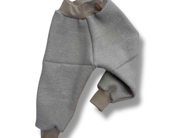 Walk trousers taupe grey-brown mud harem pants wool walk trousers baby trousers 62 68 74 80 86 92 98 104 110 116 122 128 harem pants