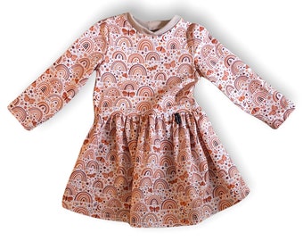 Robe torsadée cadeau de Noël jupe jupe robe d'automne 62 68 74 80 86 92 98 104 110 116 122 128 Juna mode enfant Babauba