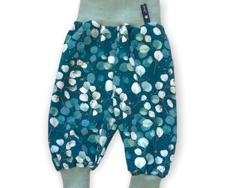 Adjustable harem pants for children and babies | Sizes 56-152 | Various patterned fabrics, large selection | Jersey pants, daycare pants