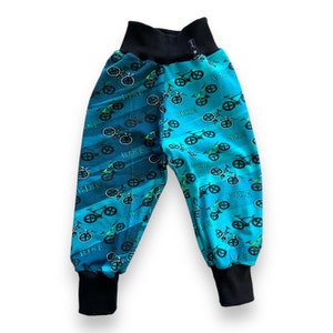 Pumphose &quot;Cycling&quot; turquoise blue gradient bicycle navy bike biking baby pants 62 68 74 80 86 92 98 104 110 116 122 128 harem pants baby pants