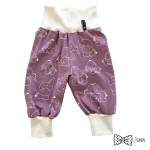 Pumphose &quot;Elephant&quot; Baby Pants Elephants Pink Old Pink Purple Pink 62 68 74 80 86 92 98 104 110 116 122 128 Juna Children&#39;s Fashion Pink Baby Pants Green