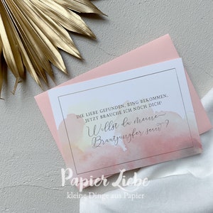 Carte postale pour bridesmaid Watercolor
