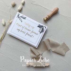 Carte postale pour groomswoman Line-Work