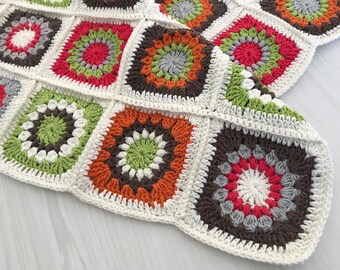 RETRO Decke im Granny Square Design