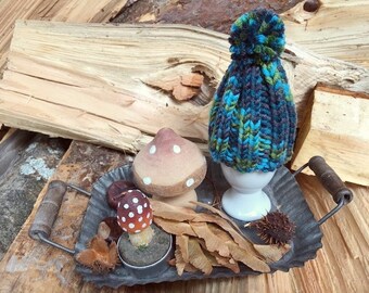 Eierwarmer blauw gemêleerd