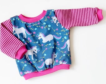 Maglione per bambola 'UNICORN' blu