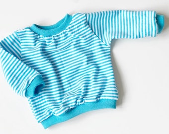 Doll sweater 'STRIPES' turquoise