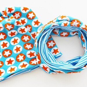 Slip Scarf Organic Stars Turquoise image 2