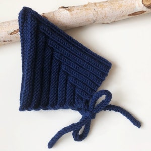 Dwergmuts Pixiemuts Gebreide muts Wintermuts Kindermuts Merinowol gebreid navy