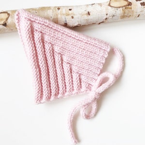Dwergmuts Pixiemuts gebreide muts wintermuts kindermuts merinowol gebreid roze